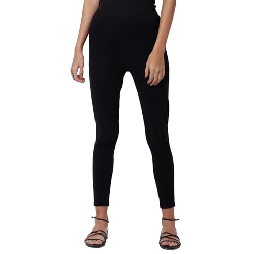 Rangriti Women's Cotton Legging Bottom (RMMWINTER W3509_Black_Medium)