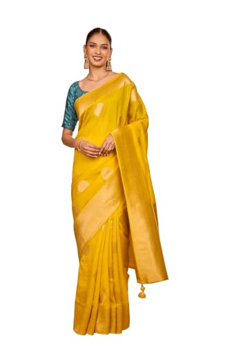 Taneira Women Red Viscose Organza Contemporary Embroidery Saree with Unstitched Blouse (SACP07AD5014 - Red)