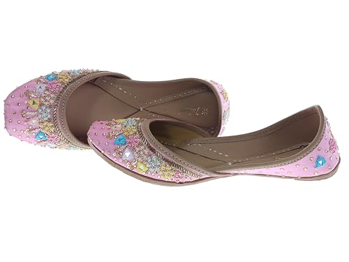 Fulkari Formal Shoes for Women – Elegant & Comfortable Office Wear, Stylish Leather Finish, Cushioned Insole, Ideal for Work, Business Meetings & Formal Events (Pink Gold,Size-5)