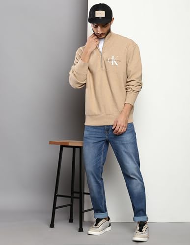 Clavin Klein Mens Beige Color Sweatshirt (XL)