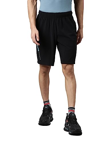 XTEP Black Knitted & Elastic Comfort Traning Long Shorts for Men -XL