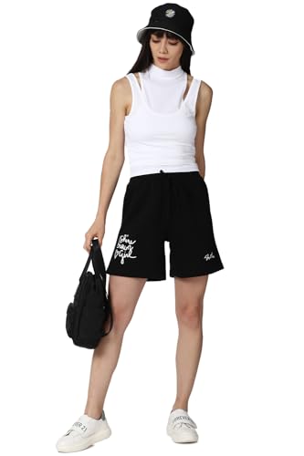 FOREVER 21 women's Boyfriend Shorts (453879_Black