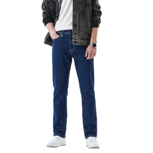 Red Chief Men’s Indigo Blue Narrow Denim Jeans | Regular Casual Wear | Solid Twill Weave | Button Closure (O-8560161)