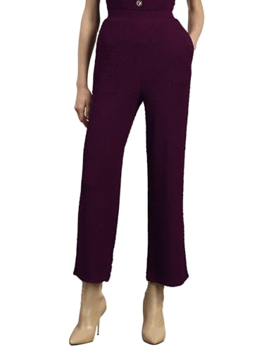 VERO MODA Womens Wide Leg Pants Imperial Purple
