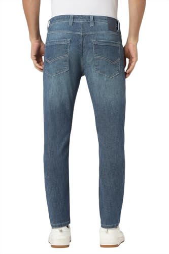 Men Blue Mid Wash Super Slim Fit Jeans
