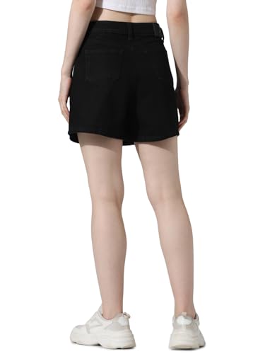 ONLY Cotton Blend Western Skort Black