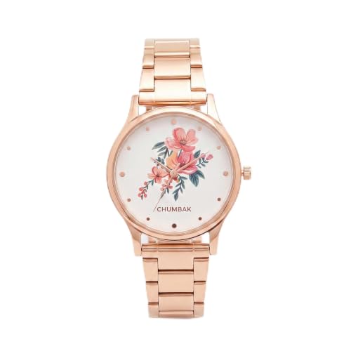 TEAL BY CHUMBAK Round Dial Analog Hand Watch for Women, Gifts for Women/Girls/Ladies, Stylish Fashion Watch for Casual/Work