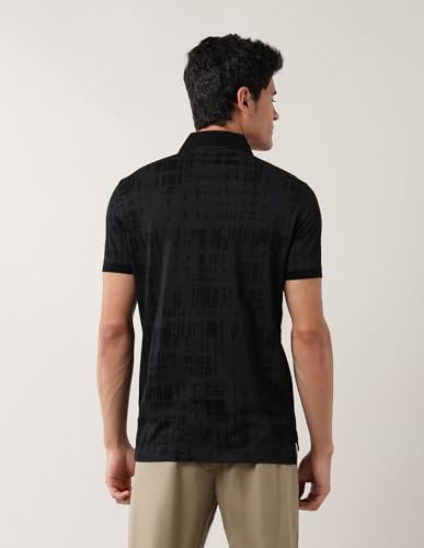 Arrow Men's Regular Fit Polo Shirt (ARAJTS3859_Black