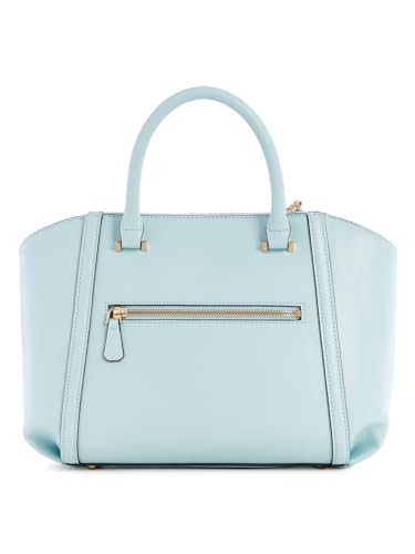 Guess Ice Blue Solid Leie Status Satchel Bag