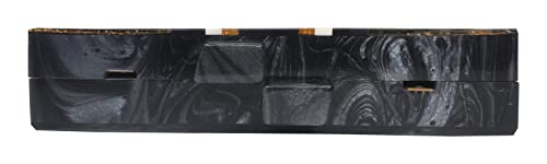 DUCHESS Women Star Black Golden Sparkle Glitter Resin Marble clutch