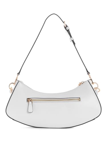 Guess White Solid Corina Top Zip Shoulder Bag