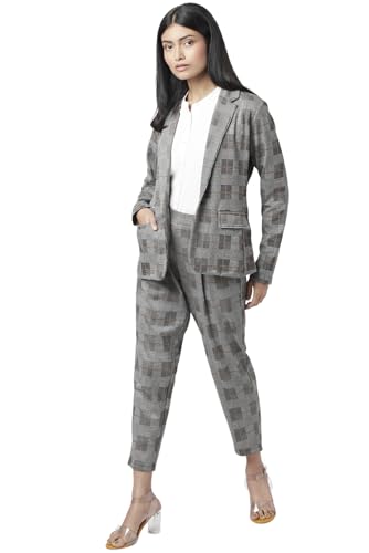 Annabelle by Pantaloons Women's Classic Blazer (110132129004_Medium Grey