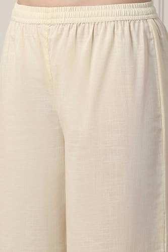 Biba Women Green Cotton Straight Suit Set_32