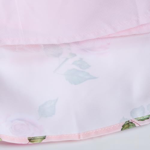 Hopscotch Girls Pink Sleeveless Floral Applique Gown for Age (18-24 Months)
