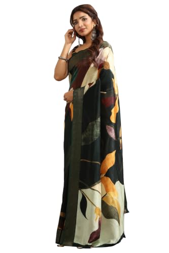 Soch Womens Multicolour Viscose Botanical Printed Saree