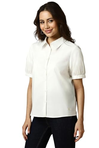 Allen Solly Women's Regular Fit Shirt (AHSHWRGPR45700_White