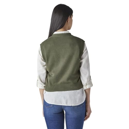 Levi's Women's Argyle Olive V Neck Sweater