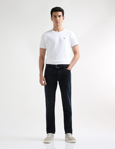 Arrow Newyork Men's Whiskered Soho Slim Tapered Fit Jeans