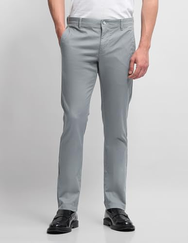 Arrow Sport Men's Textured Bronson Slim Fit Trousers