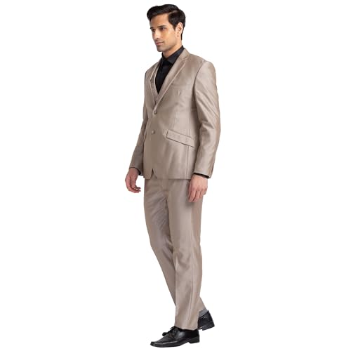 Park Avenue Men's Terry Rayon Blend Business Suit Pants Set (PIDL00259-O6_Dark Brown