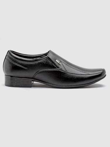 Action Shoes Men's Black Formal Shoes - 9 UK/India (43 EU)(D-63-BLACK)
