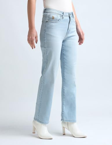 U.S. POLO ASSN. Women's Straight Jeans (UWAW24JEN206_Blue