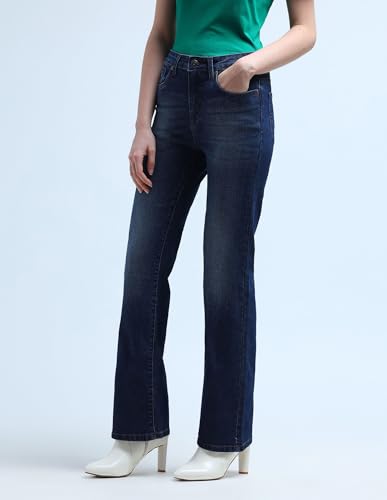 U.S. POLO ASSN. Mid Rise Boot Cut Jeans (UWAW24JEN261_Blue_32)