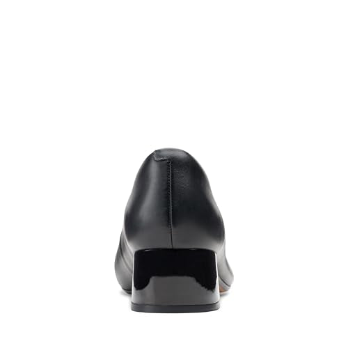 Clarks Women's Marilyn Sara Pump, Black Leather/Synthetic Combi, 11W