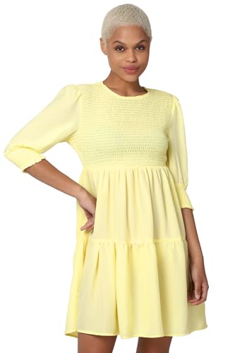 FOREVER 21 women's Polyester Classic Midi Dress (594590_Yellow