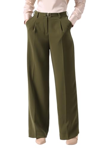Van Heusen Women's Regular Casual Pants (VWTPFRGFT41313_Olive