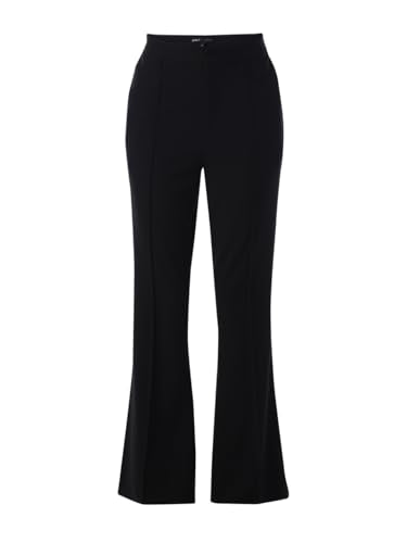 ONLY Women's Solid Flared Black Pants