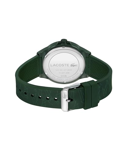 Lacoste Neocroc Qtz Basic Green Round Dial Men's Watch|Silicone Material|Multi Color Band - 2011391