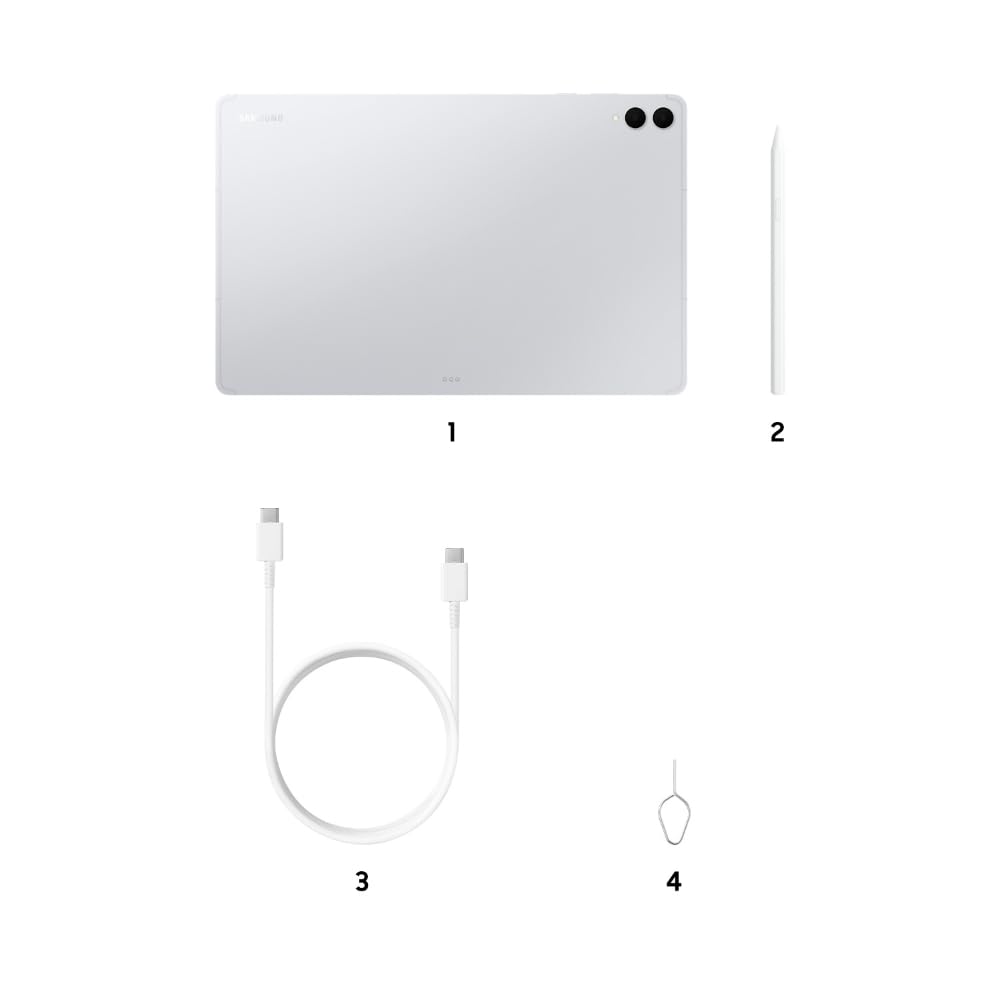 Samsung Galaxy Tab S11 Ultra with AI, S Pen in-Box, 36.9 cm (14.6 inch) Dynamic AMOLED 2X Display, 12 GB RAM, 256 GB Storage, Wi-Fi Tablet, Silver