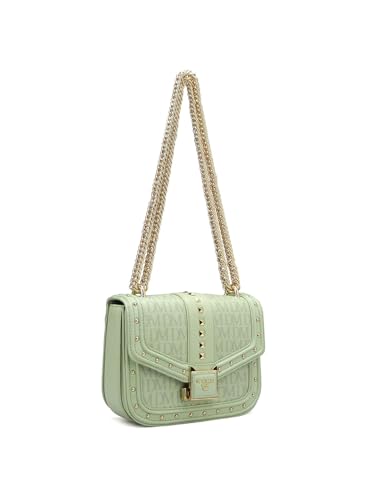 Da Milano Genuine Leather Green Shoulder Bag (01198) (Small)