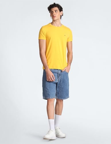 Tommy Hilfiger Men's Short Sleeve Slim Fit T-Shirt,Warm Yellow,S