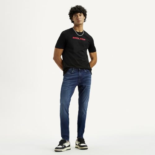 Levi's Men's Mid Indigo Slim Tapered Fit Mid Rise Jeans, 002K7-0005, 34