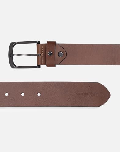 Men Brown Textured Formal Belt