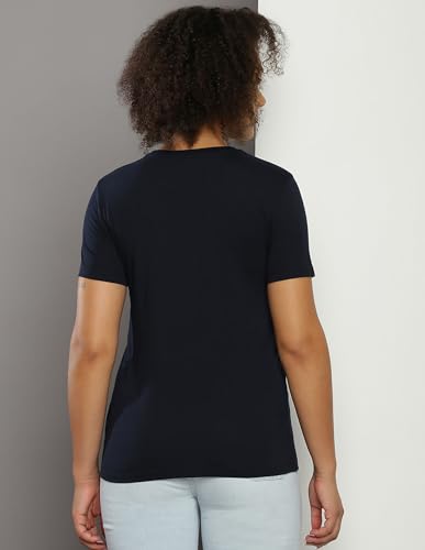 Tommy Hilfiger Womens Blue Color T-Shirt (S)
