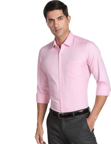 Arrow Men's Woven Design Slim Fit Shirt (ARAFSH0510_Pink