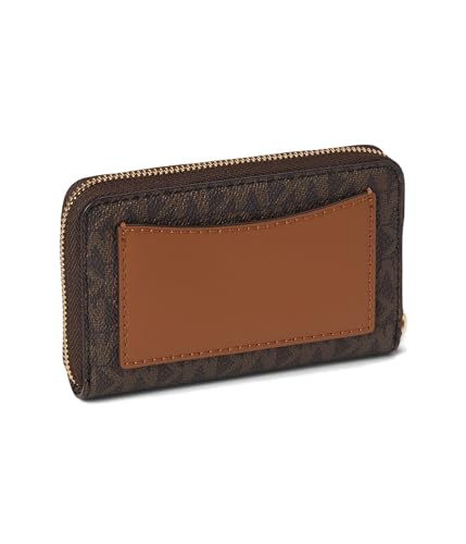 Michael Kors Jet Set Small Zip Around Card Case Brown/Acorn One Size