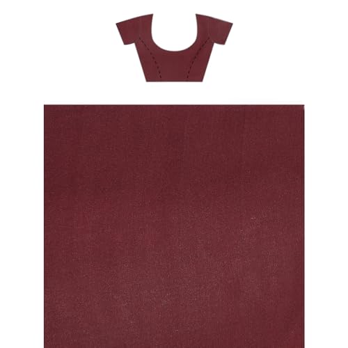 Kalyan Silks Women's Maroon Creap Saree With Orange Border With Self Design Blouse