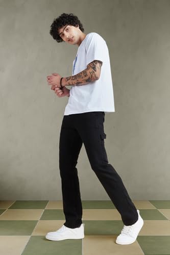 Allen Solly Men's Regular Jeans (ALDNACLFM10808_Black