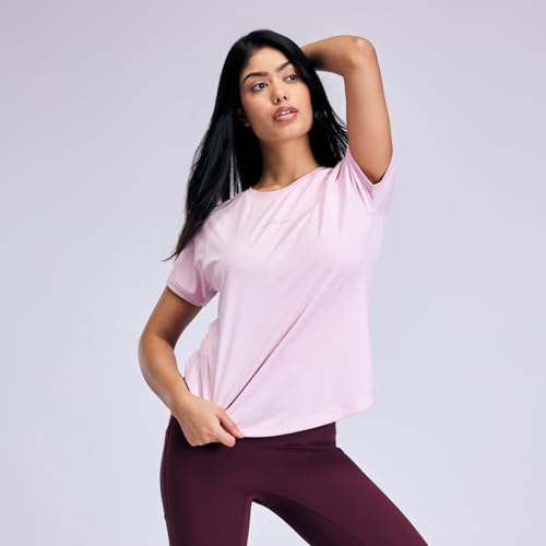 Quick Dry Half Sleeves Regular Fit Running Sports Tee NYK033 Lilac