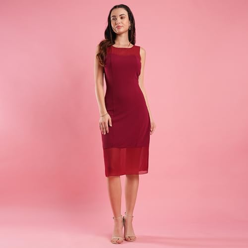 Globus Women Dress (GS567138_Maroon_XL)