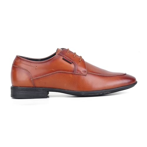 Red Chief Low Ankle Formal Derby Shoes for Men | Tan UK09