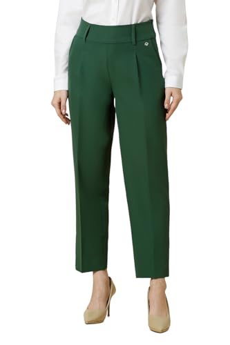 Allen Solly Women's Regular Work Utility Pants (Green)