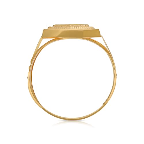 Malabar Gold and Diamonds Gold Ring for Men| Ring for Birthday, Wedding, Anniversary & Valentine's Day Gift FRNOB40359_Y_14