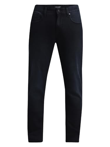 Jack & Jones Men Solid Cotton Blend Skinny Fit Low Rise Dark Blue Jeans