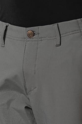 Van Heusen Men Grey Solid Trousers