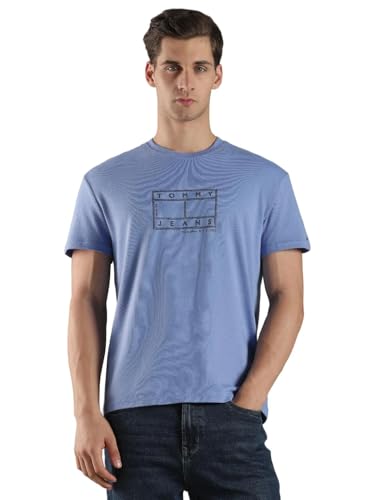 Logo Regular Fit Cotton T-Shirt Blue